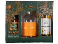 Gin Rose - Signaturcocktailsæt fra NJORD Gin i flot gaveæske